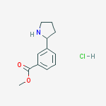 Structure of Methyl 3-pyrrolidin-2-ylbenzoate;hydrochloride