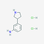 3-pyrrolidin-3-ylaniline,dihydrochloride结构式