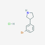 Structure of 3-(3-bromophenyl)pyrrolidine,hydrochloride