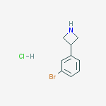 Structure of 3-(3-bromophenyl)azetidine;hydrochloride