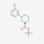 Structure of tert-butyl 3-(3-bromophenyl)piperidine-1-carboxylate