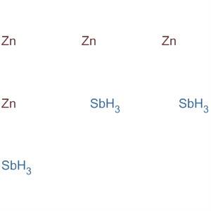 Structure of Antimony, compd. with zinc (3:4)