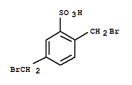 Structure of 2,5-bis(bromomethyl)benzenesulfonic acid