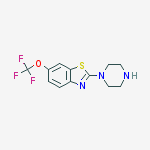 2-(piperazin-1-yl)-6-(trifluoromethoxy)benzothiazole结构式