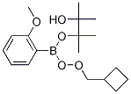 2-Cyclobutylmethoxy-6-methoxyphenylboronic acid pinacol ester结构式