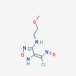 Structure of (Z)-N-Hydroxy-4-((2-methoxyethyl)amino)-1,2,5-oxadiazole-3-carbimidoyl chloride