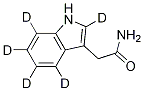 Structure of [2H5]INDOLE-3-[15N] ACETAMIDE (DN-IAM),  95%