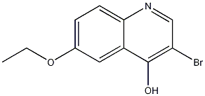 3-Bromo-6-ethoxy-4-hydroxyquinoline结构式