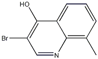 3-Bromo-4-hydroxy-8-methylquinoline结构式