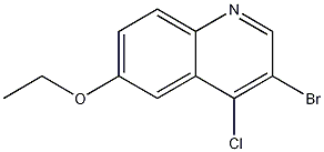 3-Bromo-4-chloro-6-ethoxyquinoline结构式