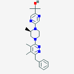 Structure of 2-[4-(6-Benzyl-4,5-dimethyl-pyridazin-3-yl)-2-methyl-3,4,5,6-tetrahydro-2H-[1,2']bipyrazinyl-5'-yl]-propan-2-ol