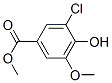 Structure of methyl 3-chloro-4-hydroxy-5-methoxybenzoate