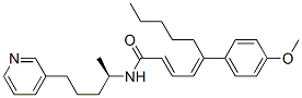 Structure of (2E,4E)-5-(4-methoxyphenyl)-N-[(2R)-5-pyridin-3-ylpentan-2-yl]deca-2,4 -dienamide