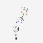 Structure of 4-((4-(4,4,5,5-tetramethyl-1,3,2-dioxaborolan-2-yl)-1H-pyrazol-1-yl)methyl)benzonitrile