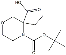 Structure of N-Boc-3-ethylMorpholine-3-carboxylic Acid