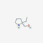 Structure of (2-ethyl-2-pyrrolidinyl)methanol(SALTDATA: FREE)