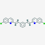 Structure of 7-chloro-2-[(e)-2-[3-[(e)-2-(7-chloroquinolin-2-yl)ethenyl]phenyl]ethenyl]quinoline