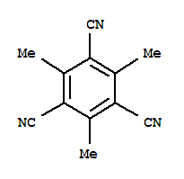 2,4,6-三氰基-1,3,5-三甲基苯结构式
