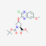 Structure of (2S,4R)-1-TERT-BUTYL 2-METHYL 4-((3-CHLORO-7-METHOXYQUINOXALIN-2-YL)OXY)PYRROLIDINE-1,2-DICARBOXYLATE