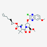 Structure of (2S,4R)-METHYL 4-((3-CHLORO-7-METHOXYQUINOXALIN-2-YL)OXY)-1-((S)-3,3-DIMETHYL-2-((((1R,2R)-2-(PENT-4-EN-1-YL)CYCLOPROPOXY)CARBONYL)AMINO)BUTANOYL)PYRROLIDINE-2-CARBOXYLATE
