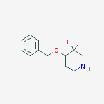 Structure of 4-(benzyloxy)-3,3-difluoropiperidine