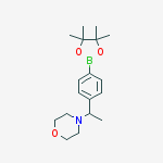 Structure of 4-[1-[4-(4,4,5,5-tetramethyl-1,3,2-dioxaborolan-2-yl)phenyl]ethyl]morpholine