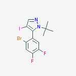 5-(2-Bromo-4,5-difluorophenyl)-1-(tert-butyl)-4-iodo-1H-pyrazole结构式