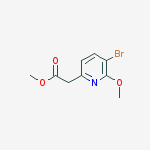 Methyl 2-(5-bromo-6-methoxypyridin-2-yl)acetate结构式