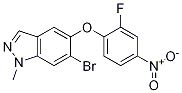 Structure of 6-broMo-5-(2-fluoro-4-nitrophenoxy)-1-Methyl-1H-indazole