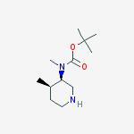 Structure of 3-piperidinyl]-, 1,1-dimethylethyl ester, rel-