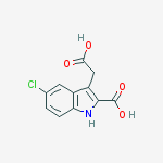 Structure of 3-(Carboxymethyl)-5-chloro-1H-indole-2-carboxylic acid