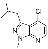 Structure of 1H-Pyrazolo[3,4-b]pyridine, 4-chloro-1-methyl-3-(2-methylpropyl)-