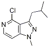 Structure of 1H-Pyrazolo[4,3-c]pyridine, 4-chloro-1-methyl-3-(2-methylpropyl)-
