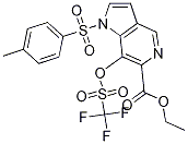 Structure of ethyl 1-tosyl-7-(trifluoromethylsulfonyloxy)-1H-pyrrolo[3,2-c]pyridine-6-carboxylate