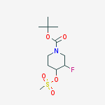 Structure of Tert-butyl 3-fluoro-4-methylsulfonyloxypiperidine-1-carboxylate