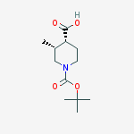 Structure of cis-1-N-Boc-3-methyl-isonipecotic acid
