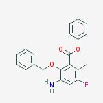 Phenyl 3-amino-2-(benzyloxy)-5-fluoro-6-methylbenzoate结构式