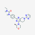 Structure of 1-ethyl-3-[4-[4-[(3s)-3-methylmorpholin-4-yl]-7-pyrimidin-2-yl-6,8-dihydro-5h-pyrido[3,4-d]pyrimidin-2-yl]phenyl]urea