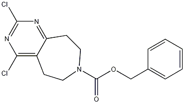 Structure of benzyl 2,4-dichloro-8,9-dihydro-5H-pyrimido[4,5-d]azepine-7(6H)-carboxylate
