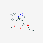 Structure of 6-BROMO-4-METHOXY-PYRAZOLO[1,5-A]PYRIDINE-3-CARBOXYLIC ACID ETHYL ESTER