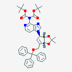 Structure of IMIDODICARBONIC ACID, 2-[1-[(3AS,4R,6AR)-3A,6A-DIHYDRO-2,2-DIMETHYL-6-[(TRIPHENYLMETHOXY)METHYL]-4H-CYCLOPENTA-1,3-DIOXOL-4-YL]