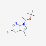 Structure of 1H-Pyrrolo[2,3-b]pyridine-1-carboxylic acid, 5-bromo-3-methyl-, 1,1-dimethylethyl ester