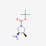 Structure of tert-butyl (3R,4R)-3-aMino-4-Methylpyrrolidine-1-carboxylate