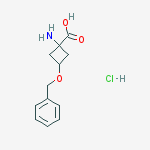 1-Amino-3-(benzyloxy)cyclobutanecarboxylic acid hydrochloride结构式