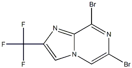 Chemical structure of 6,8-Dibromo-2-trifluoromethylimidazo[1,2-a]pyrazine