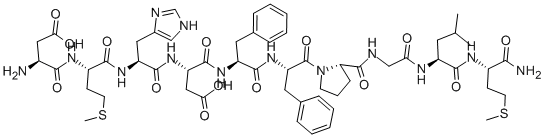 Structure of ASP-MET-HIS-ASP-PHE-PHE-PRO-GLY-LEU-MET-NH2