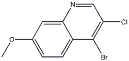 Structure of 4-Bromo-3-chloro-7-methoxyquinoline