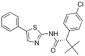 (S)-2-(4-Chlorophenyl)-3,3-dimethyl-N-(5-phenylthiazol-2-yl)butanamide结构式