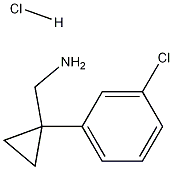 (1-(3-chlorophenyl)cyclopropyl)methanamine hydrochloride结构式