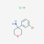 Structure of 4-(3-BROMOPHENYL)OXAN-4-AMINE HYDROCHLORIDE